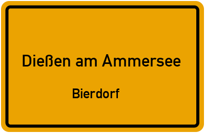Straßenverzeichnis Dießen am Ammersee Bierdorf