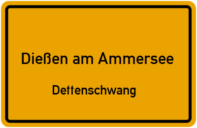 Straßenverzeichnis Dießen am Ammersee Dettenschwang