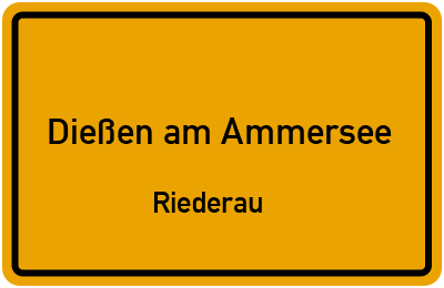 Straßenverzeichnis Dießen am Ammersee Riederau