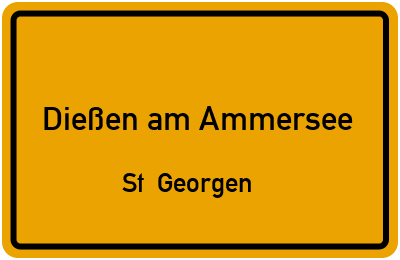 Straßenverzeichnis Dießen am Ammersee St. Georgen