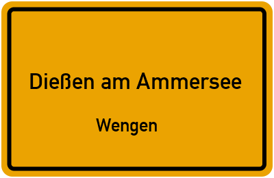 Straßenverzeichnis Dießen am Ammersee Wengen