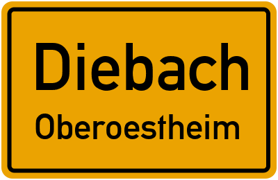 Straßenverzeichnis Diebach Oberoestheim