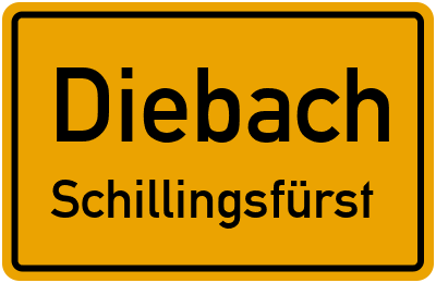 Straßenverzeichnis Diebach Schillingsfürst