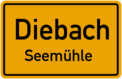 Straßenverzeichnis Diebach Seemühle