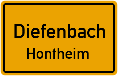 Straßenverzeichnis Diefenbach Hontheim