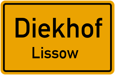 Straßenverzeichnis Diekhof Lissow