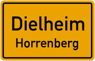 Ortsschild Dielheim Horrenberg