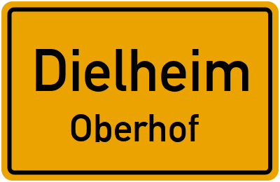 Ortsschild Dielheim Oberhof