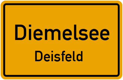 Ortsschild Diemelsee Deisfeld