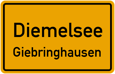 Straßenverzeichnis Diemelsee Giebringhausen