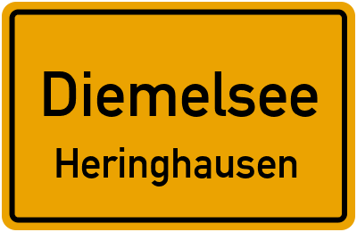 Ortsschild Diemelsee Heringhausen