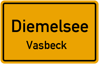 Ortsschild Diemelsee Vasbeck