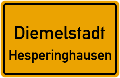 Ortsschild Diemelstadt Hesperinghausen