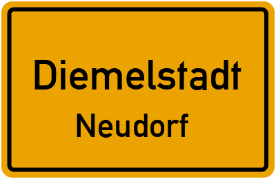 Ortsschild Diemelstadt Neudorf