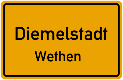 Ortsschild Diemelstadt Wethen