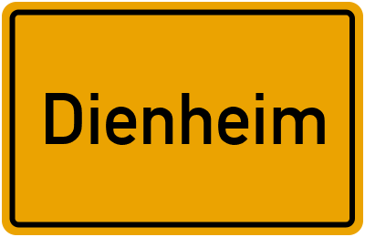 Ortsschild von Gemeinde Dienheim in Rheinland-Pfalz