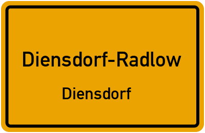 Straßenverzeichnis Diensdorf-Radlow Diensdorf