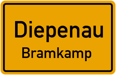 Ortsschild Diepenau Bramkamp