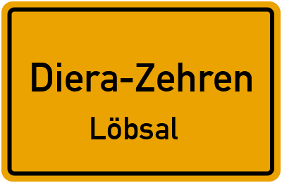 Straßenverzeichnis Diera-Zehren Löbsal