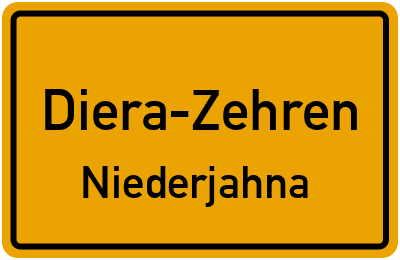 Straßenverzeichnis Diera-Zehren Niederjahna