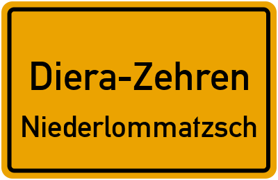 Straßenverzeichnis Diera-Zehren Niederlommatzsch