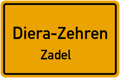 Straßenverzeichnis Diera-Zehren Zadel