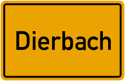 Ortsschild von Gemeinde Dierbach in Rheinland-Pfalz