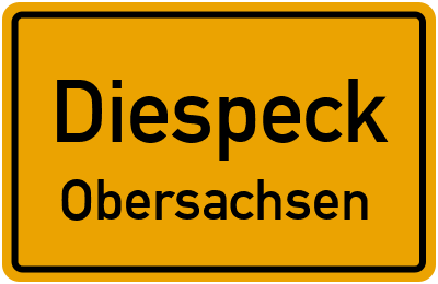 Ortsschild Diespeck Obersachsen