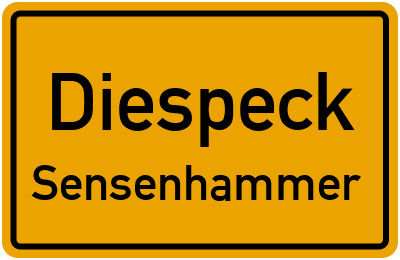 Straßenverzeichnis Diespeck Sensenhammer