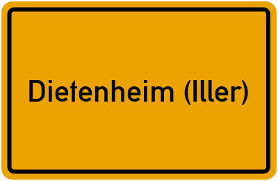 Ortsschild von Stadt Dietenheim (Iller) in Baden-Württemberg