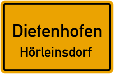Ortsschild Dietenhofen Hörleinsdorf
