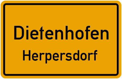 Ortsschild Dietenhofen Herpersdorf