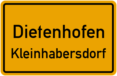 Ortsschild Dietenhofen Kleinhabersdorf