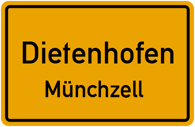 Straßenverzeichnis Dietenhofen Münchzell