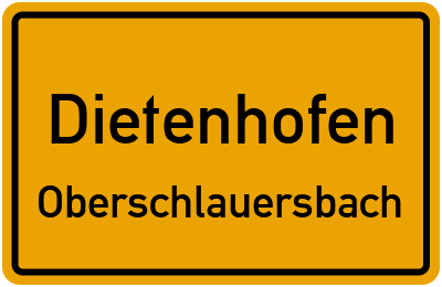 Straßenverzeichnis Dietenhofen Oberschlauersbach