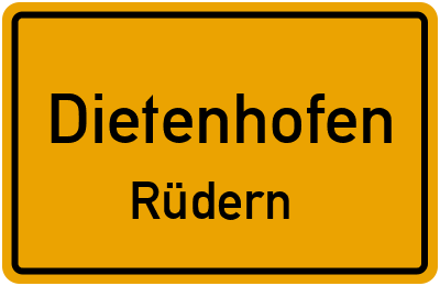 Ortsschild Dietenhofen Rüdern