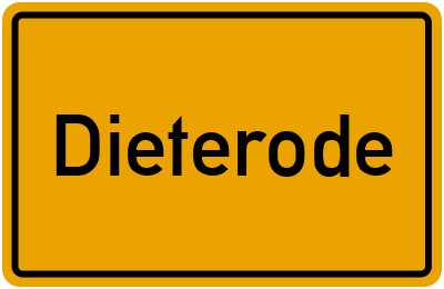 Ortsschild von Gemeinde Dieterode in Thüringen