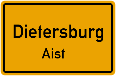 Ortsschild Dietersburg Aist