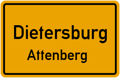 Ortsschild Dietersburg Attenberg
