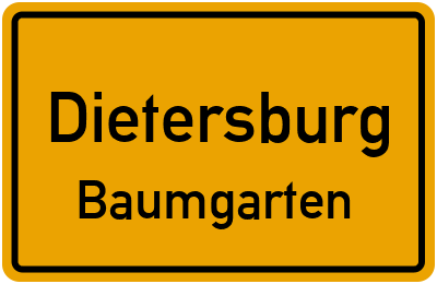 Ortsschild Dietersburg Baumgarten