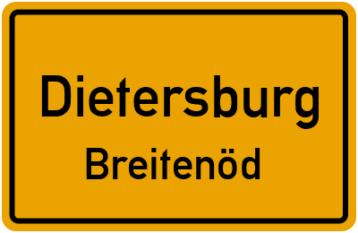 Straßenverzeichnis Dietersburg Breitenöd