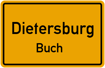 Ortsschild Dietersburg Buch