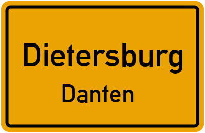Ortsschild Dietersburg Danten