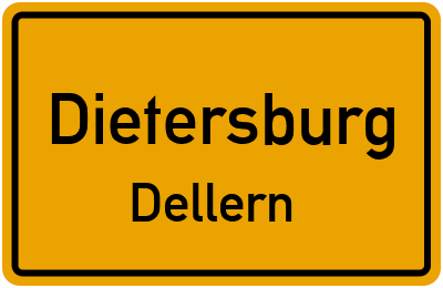 Ortsschild Dietersburg Dellern