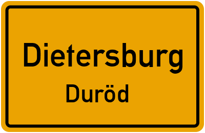 Straßenverzeichnis Dietersburg Duröd