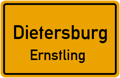 Ortsschild Dietersburg Ernstling