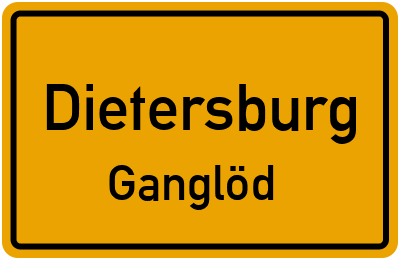 Ortsschild Dietersburg Ganglöd