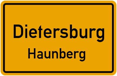 Ortsschild Dietersburg Haunberg