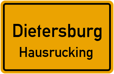 Ortsschild Dietersburg Hausrucking