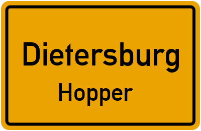 Ortsschild Dietersburg Hopper